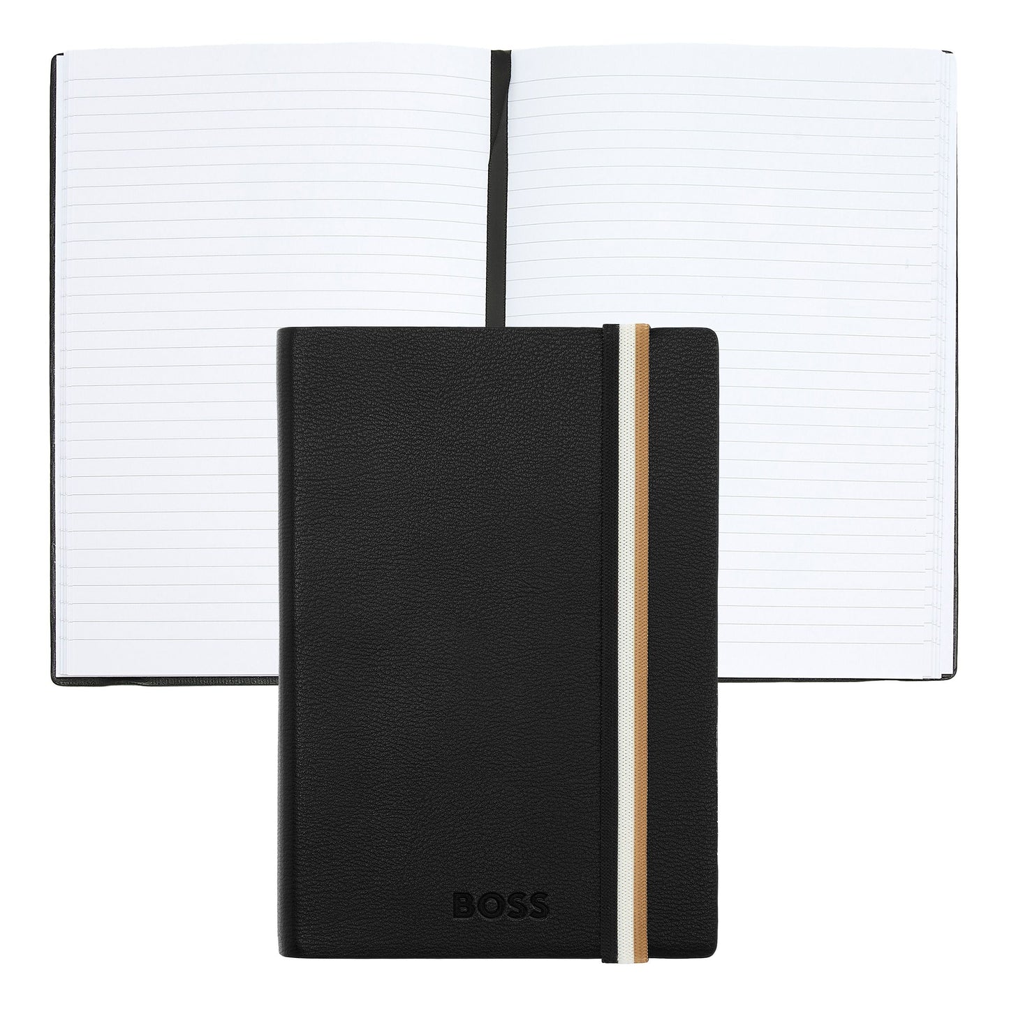 Boss A6 notitieboekje iconic black lined