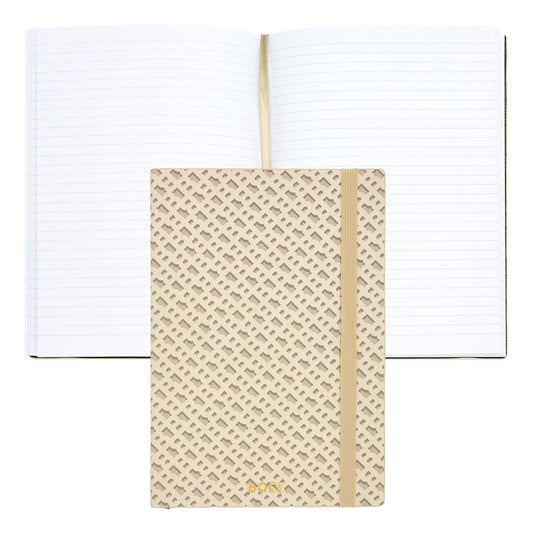 Boss A5 notitieboekje monogram cream lined