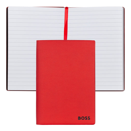 Boss A6 notitieboekje essential red lined