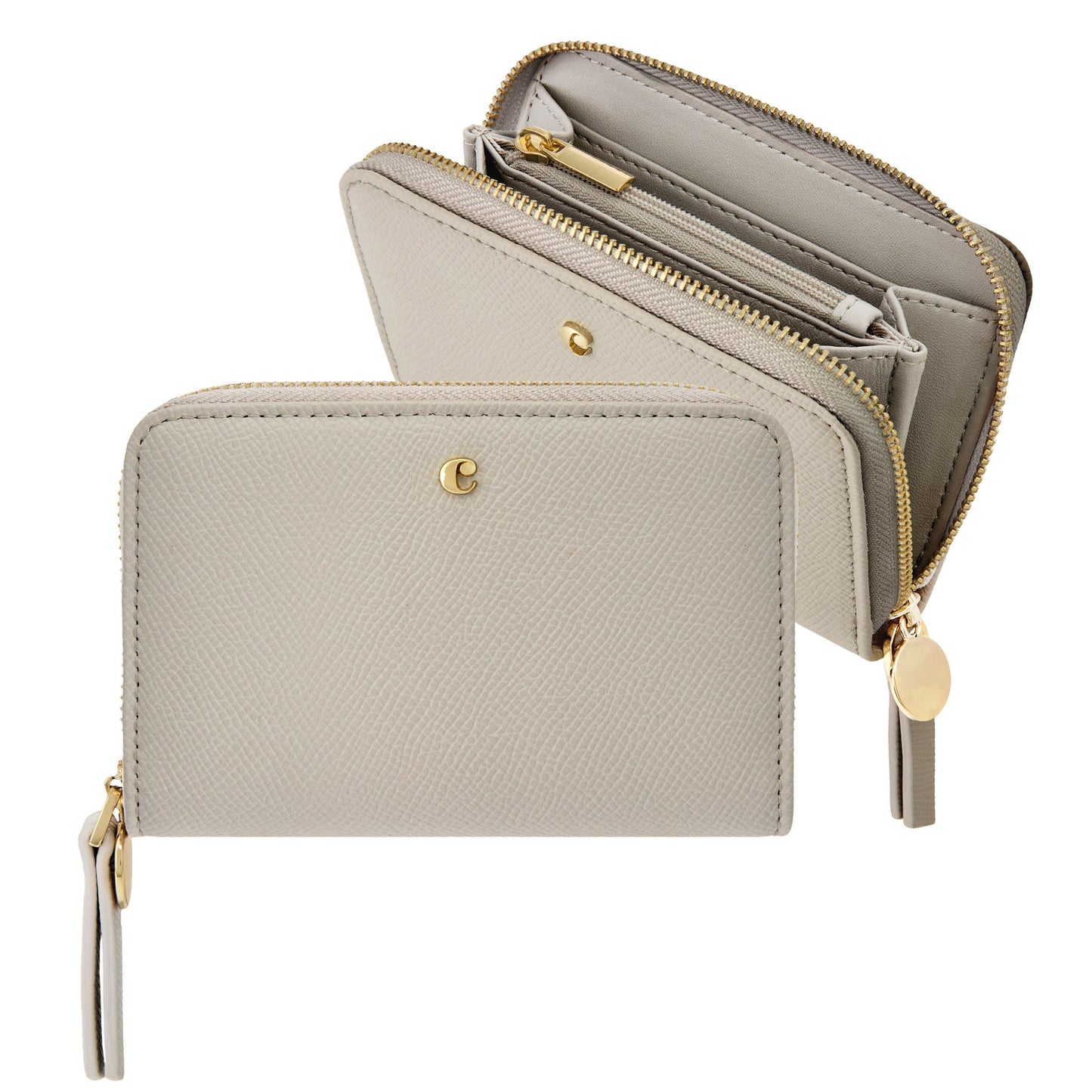Cacharel zipped wallet séraphine taupe