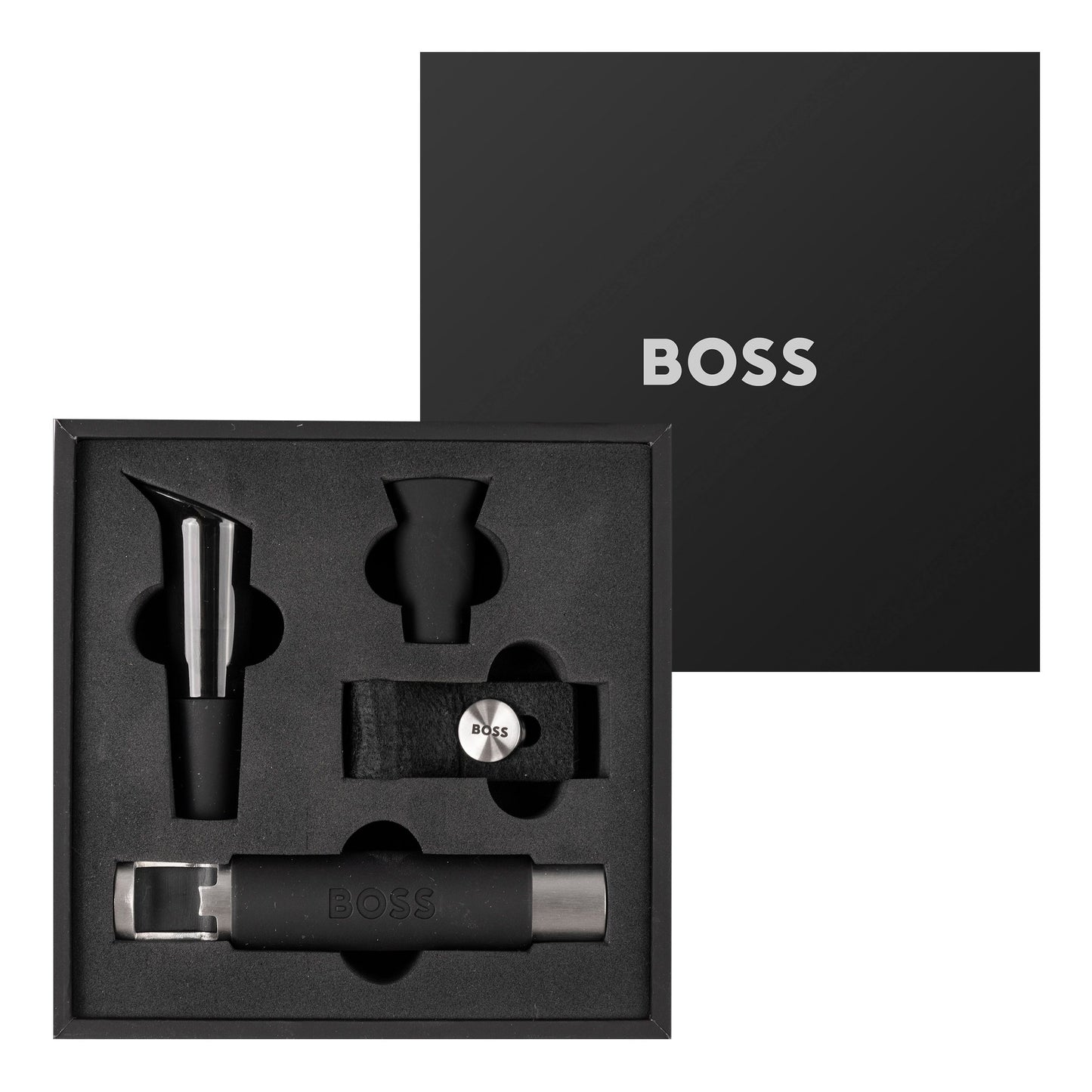Hugo Boss wine set iconic black