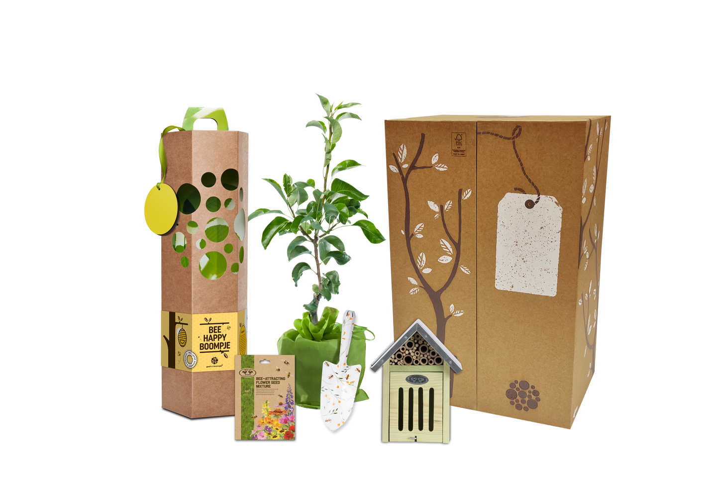 Cadeaupakket Bee Happy boompje
