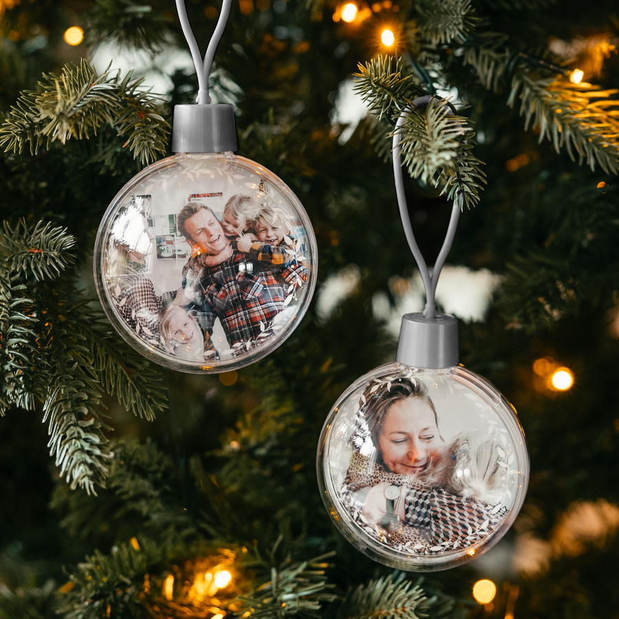 Kerstballen met foto - 2 stuks