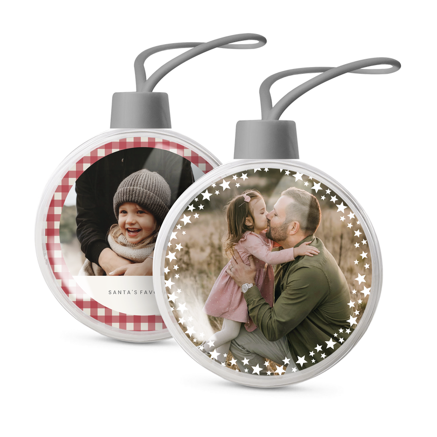 Kerstballen met foto - 2 stuks