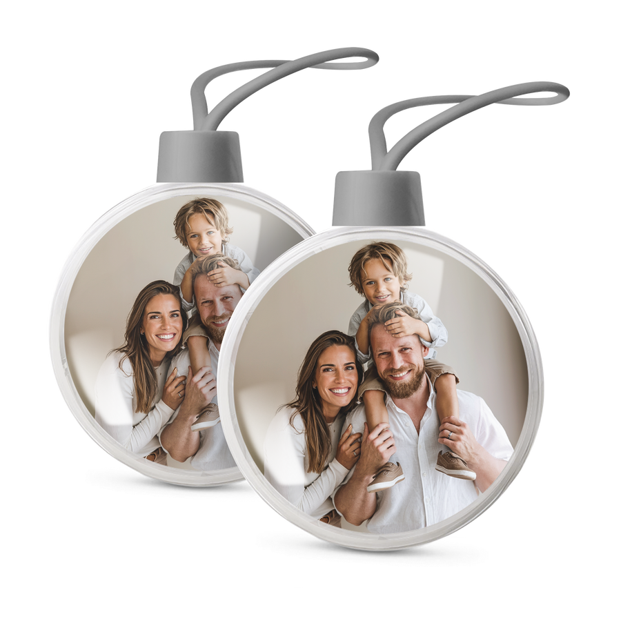 Kerstballen met foto - 2 stuks
