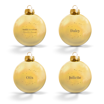 Glazen kerstbal - goud - 4 stuks