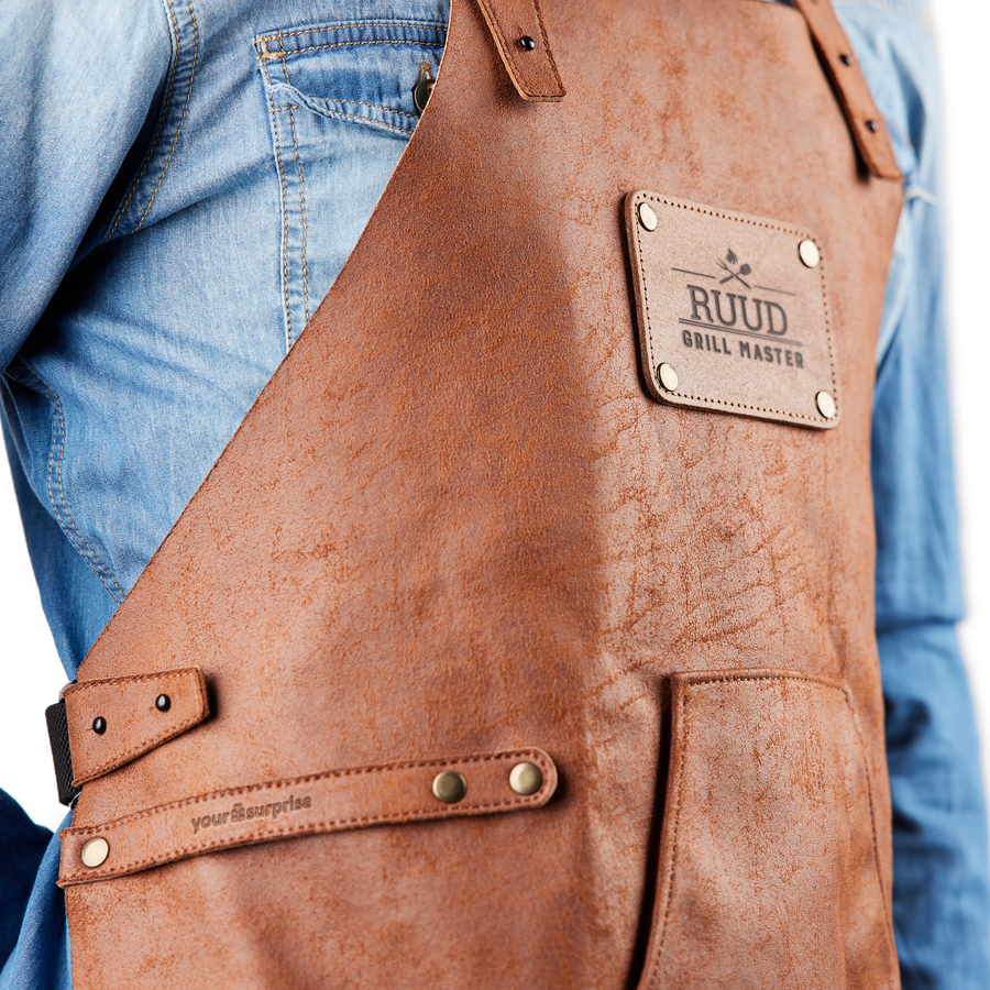 Gerecycled leren schort 