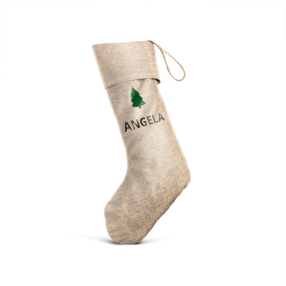 Jute kerstsok met tekst