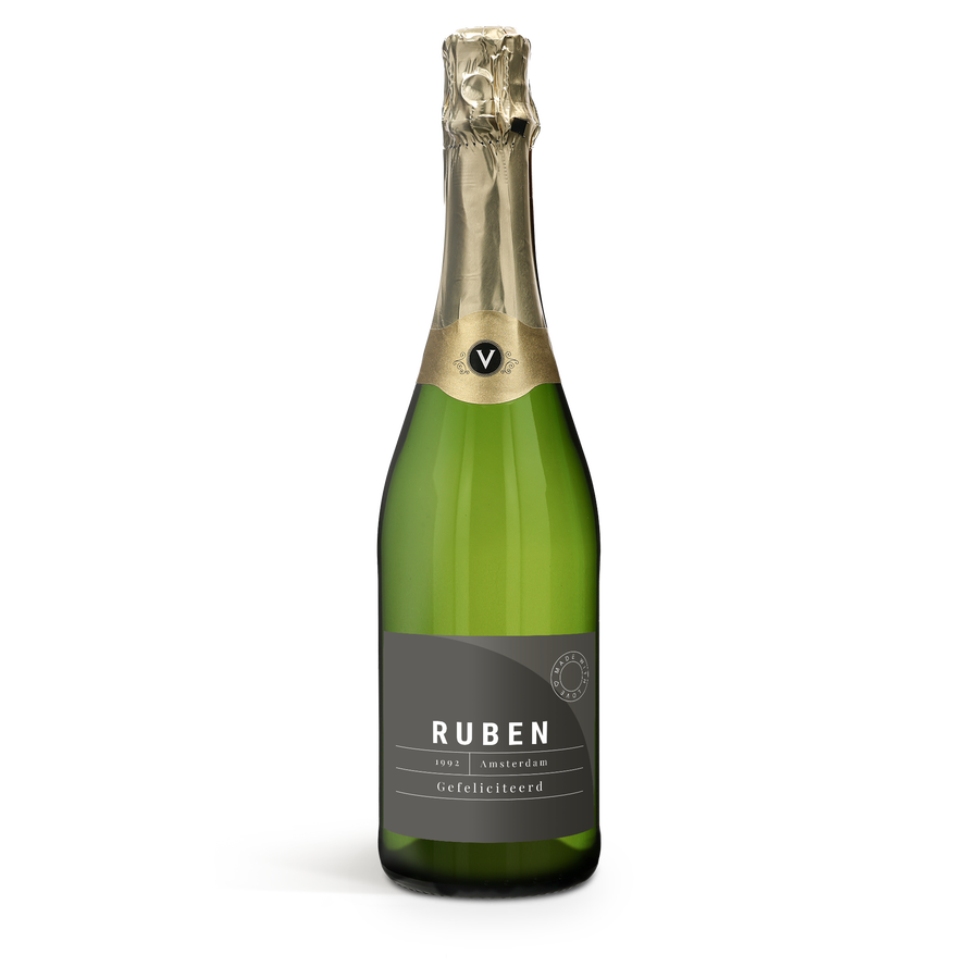 Vintense Blanc alcoholvrij - Met bedrukt etiket