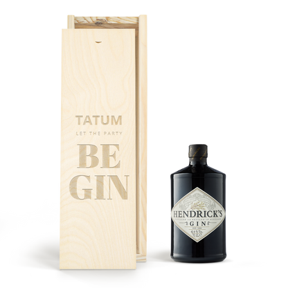 Hendrick's gin - In gegraveerde kist
