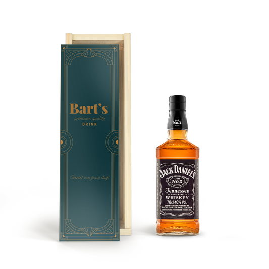 Jack Daniels whiskey - In bedrukte kist