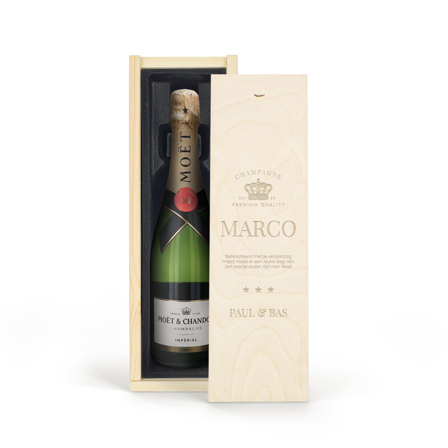 Moët & Chandon 750 ml - In gegraveerde kist