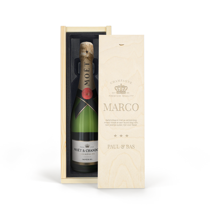 Moët & Chandon 750 ml - In gegraveerde kist