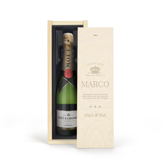 Moët & Chandon 750 ml - In gegraveerde kist