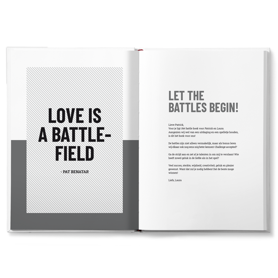 Het Battle boek voor koppels met naam en foto - Hardcover