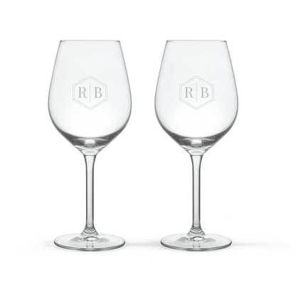 Maison de la Surprise Merlot met gegraveerde glazen