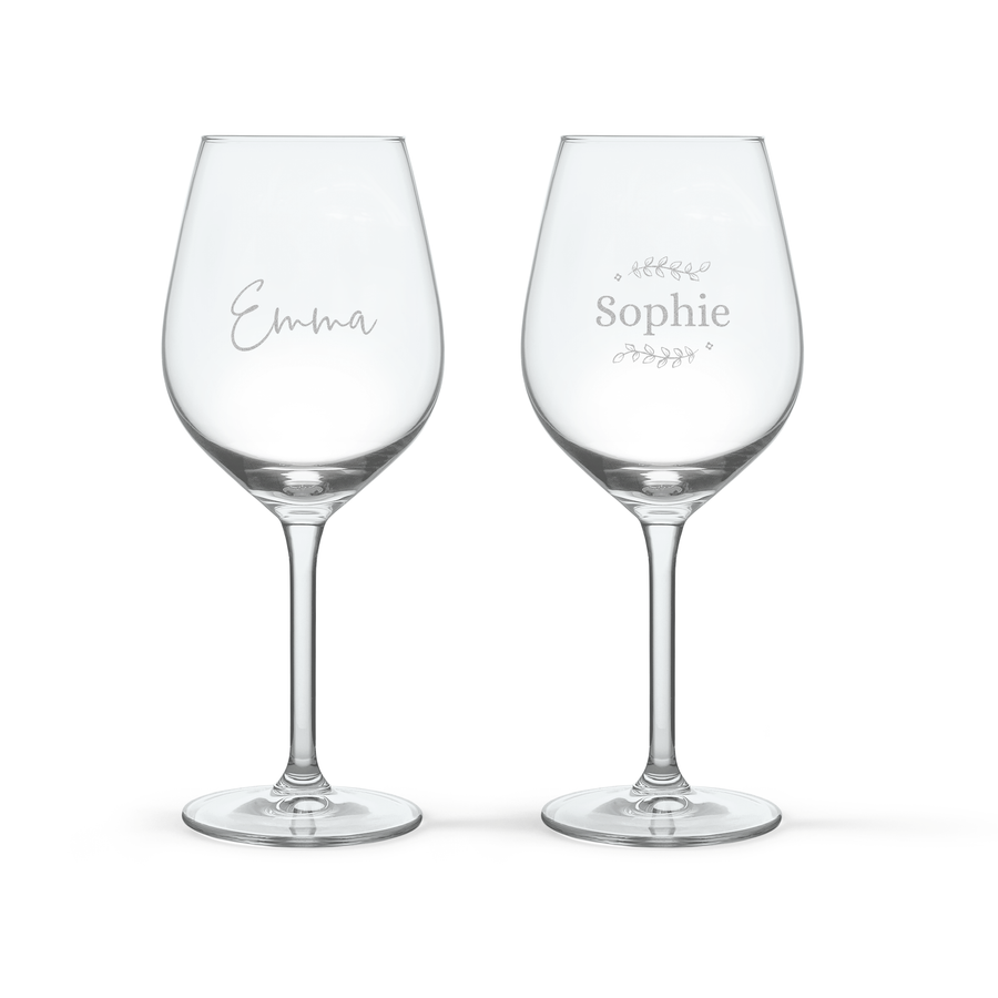 Salentein Malbec met gegraveerde glazen