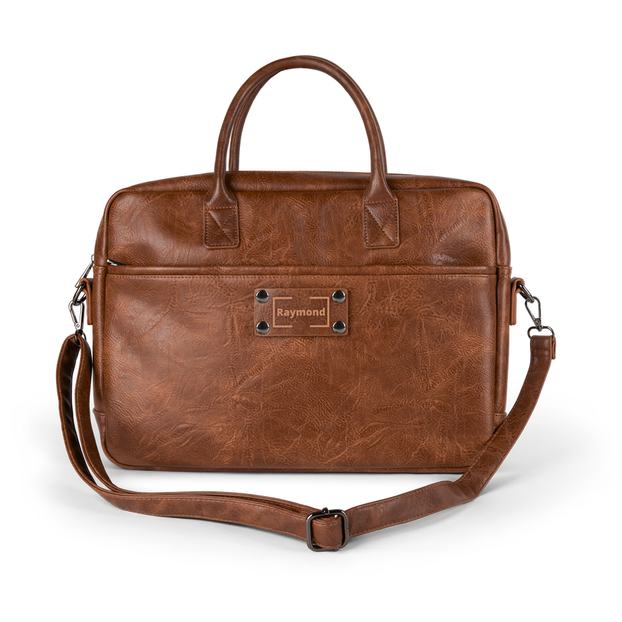 PU leren laptoptas met naam