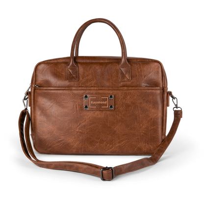 PU leren laptoptas met naam