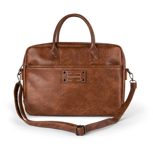 PU leren laptoptas met naam
