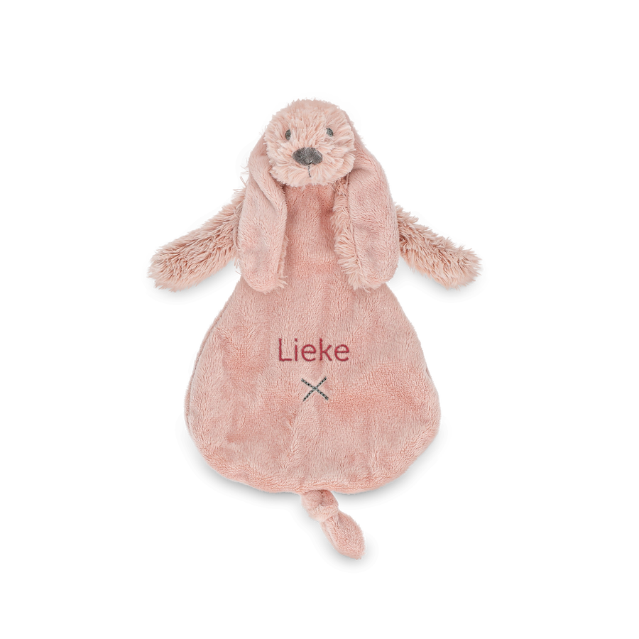 Happy Horse knuffeldoekje met naam - roze