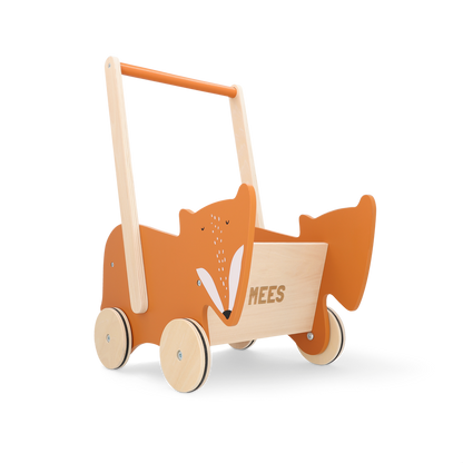 Houten loopwagen