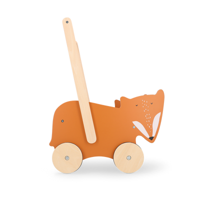 Houten loopwagen