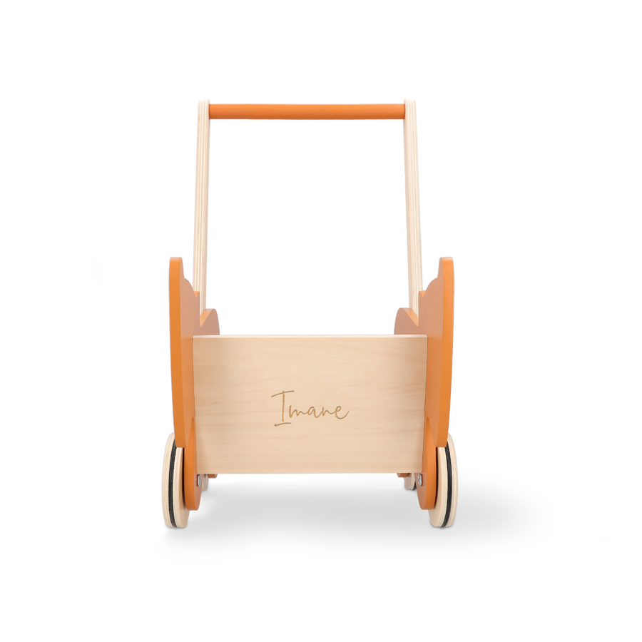 Houten loopwagen
