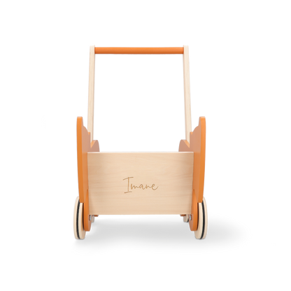Houten loopwagen