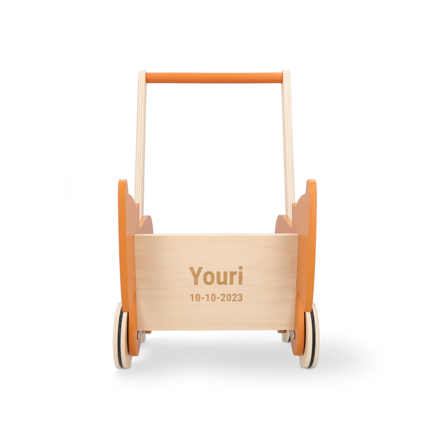 Houten loopwagen