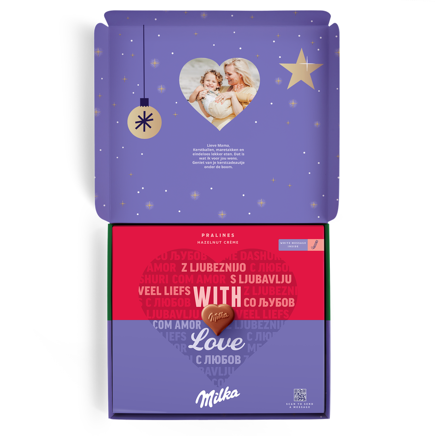 Milka pralines - kerst - hartjes  - 110 gram