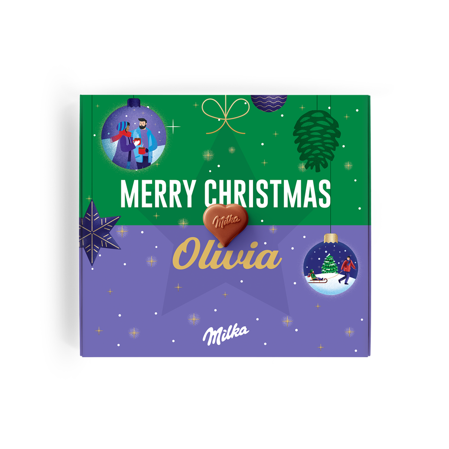 Milka pralines - kerst - hartjes  - 110 gram