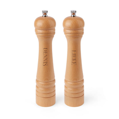 Peper en zoutmolenset met naam  - XL