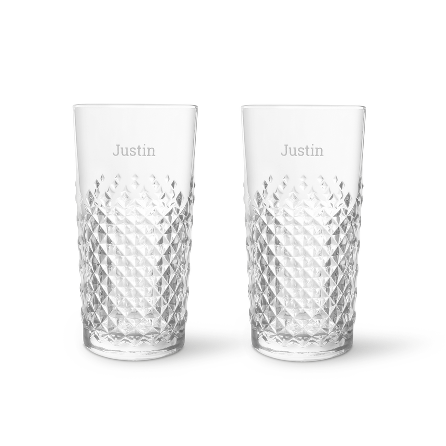 Cocktail pakket met gegraveerde glazen