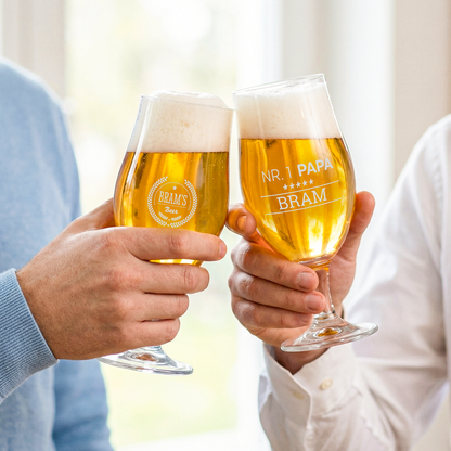 Bierglas op voet - 2 stuks