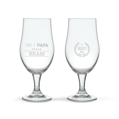 Bierglas op voet - 2 stuks