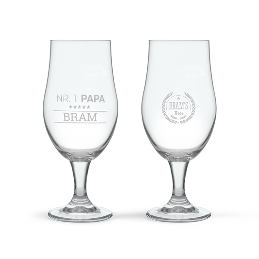 Bierglas op voet - 2 stuks