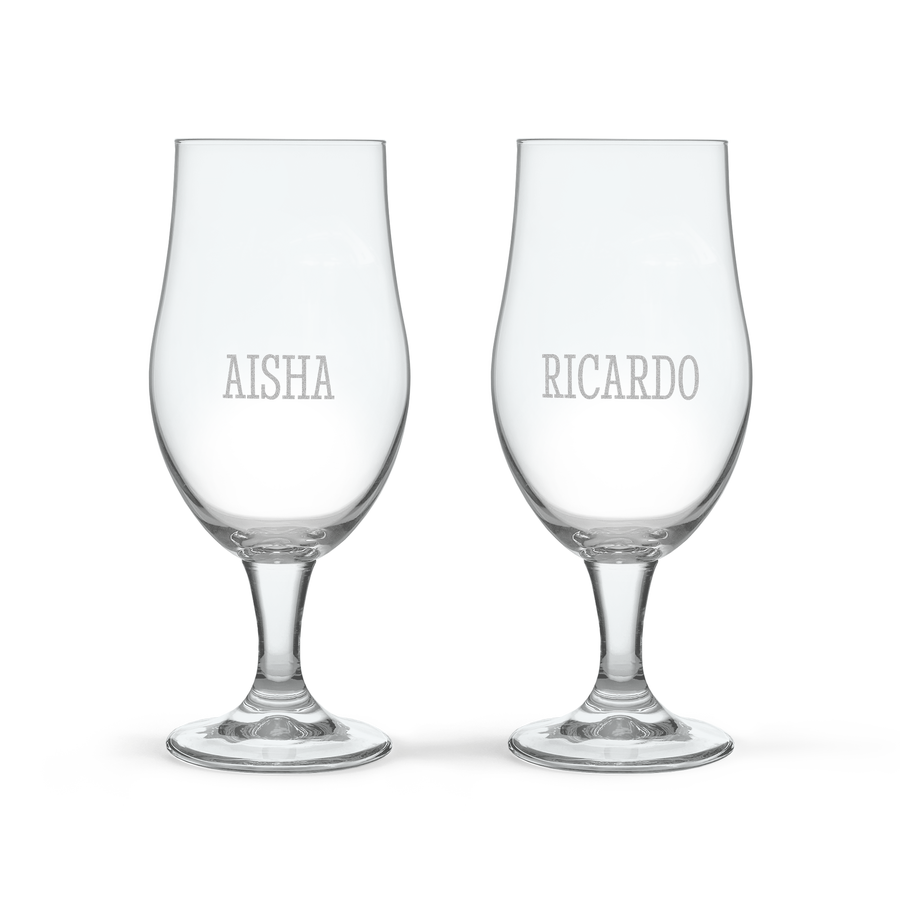 Bierglas op voet - 2 stuks