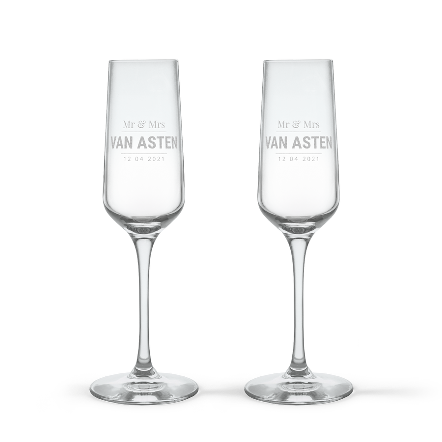 Champagneglas - Kristalglas - 2 stuks