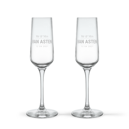 Champagneglas - Kristalglas - 2 stuks